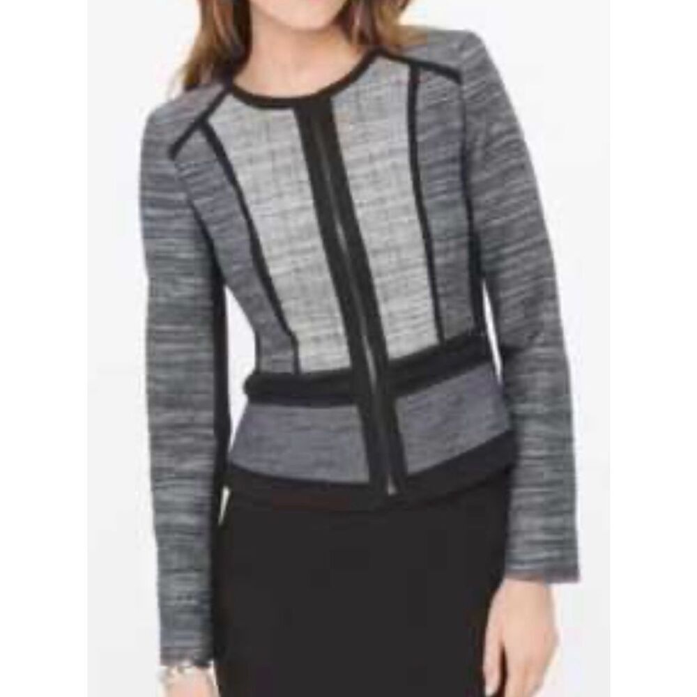 White House Black Market Black and White Blazer(Size 8)